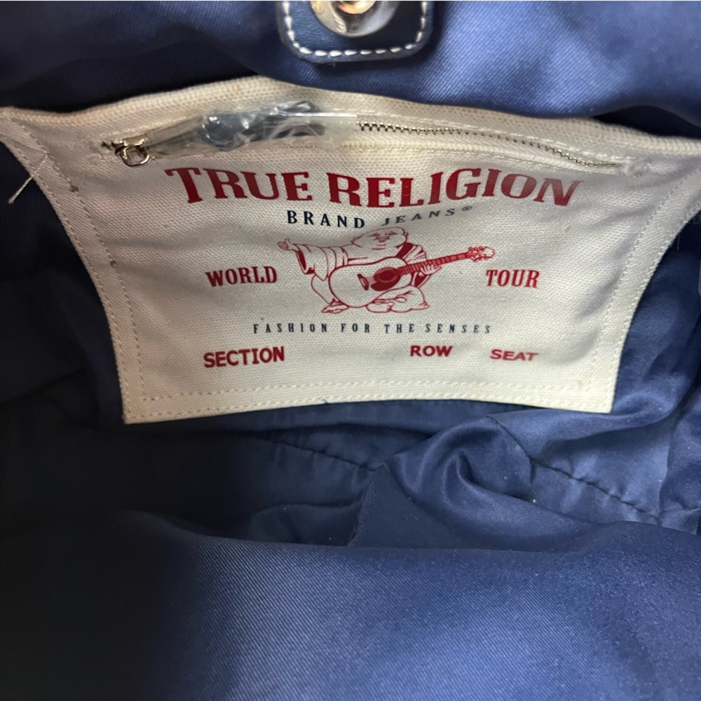 True Religion Denim Hobo Bag Y2K Blue Shoulder - Picture 3 of 14